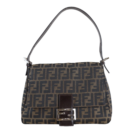 Rank A｜ FENDI Zucca Mamma Baguette Shoulder Bag ｜23012905