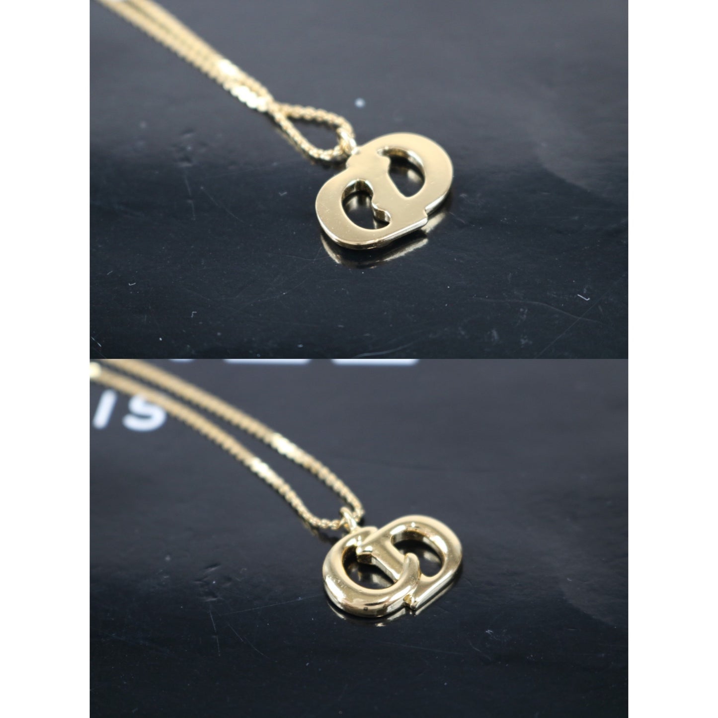 Rank S ｜ Dior Necklace Earring Set Gold ｜021719