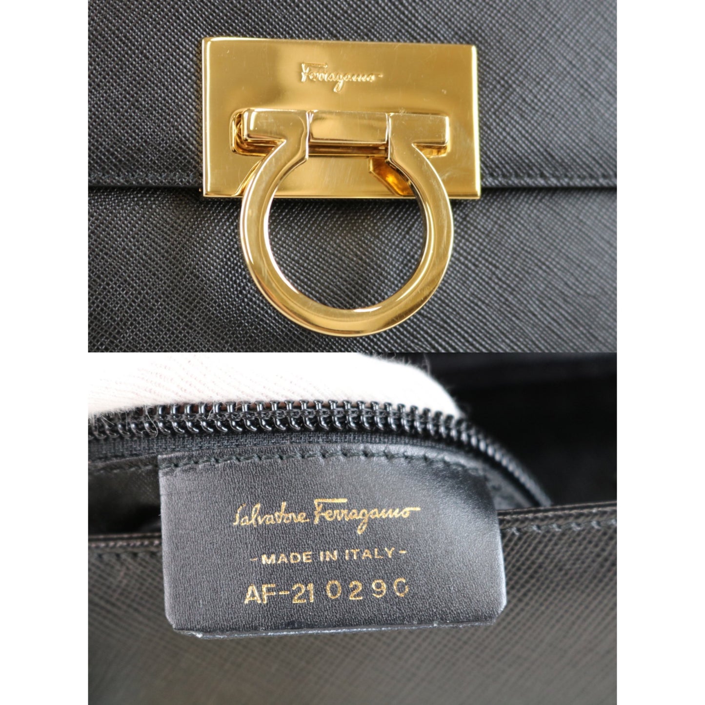 Rank A ｜Ferragamo Gancini 2WAY Handbag Shoulderbag｜030810