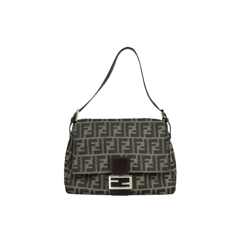 Rank A ｜ FENDI Zucca Mamma Baguette Shoulder Bag ｜041602