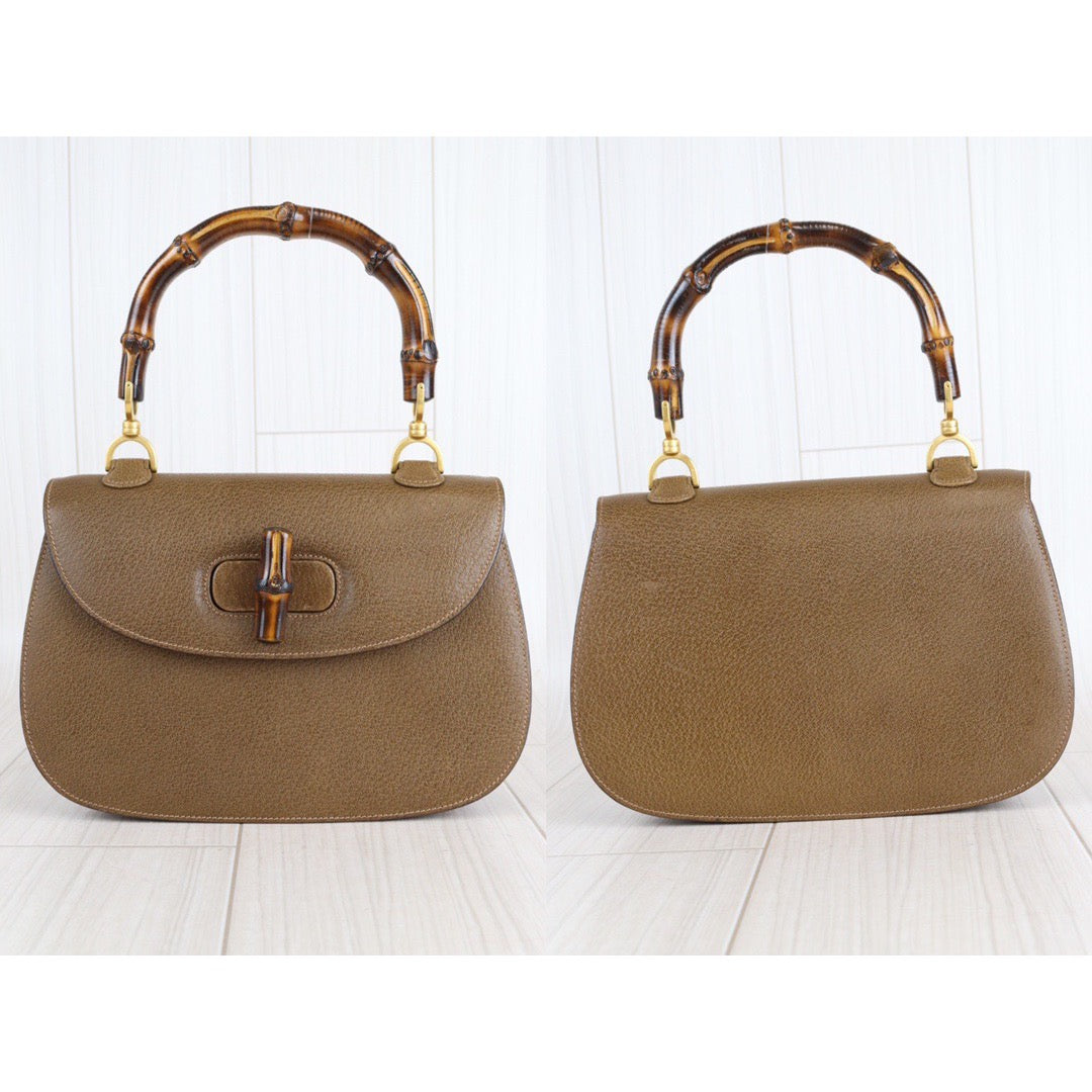 Rank A ｜ GUCCI Vintage Bamboo Hand Bag ｜23020709