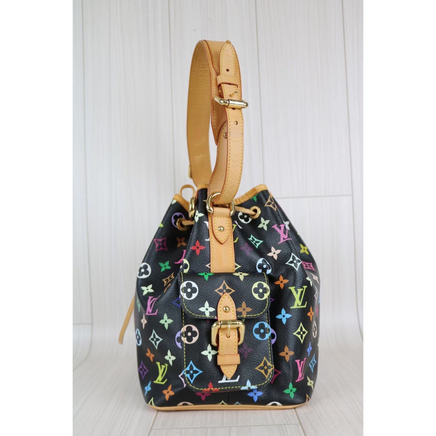 Rank AB ｜LV Monogram Multicolor Petit Noe Bronze Shoulder Bag ｜062418