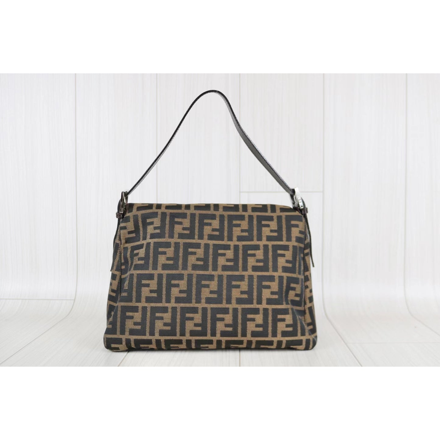 Rank A ｜ FENDI Zucca Mamma Baguette Shoulder Bag ｜052502