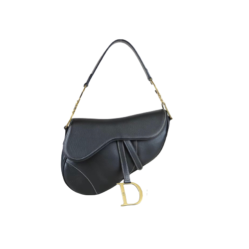 Rank SA ｜ Dior Saddle Bag All Leather Black Shoulder Bag｜070604