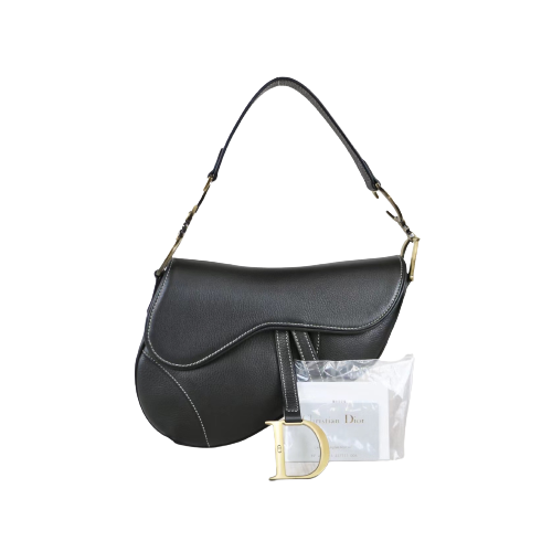 Rank A ｜ Dior Trotter Saddle Bag Black Shoulder Bag｜052804