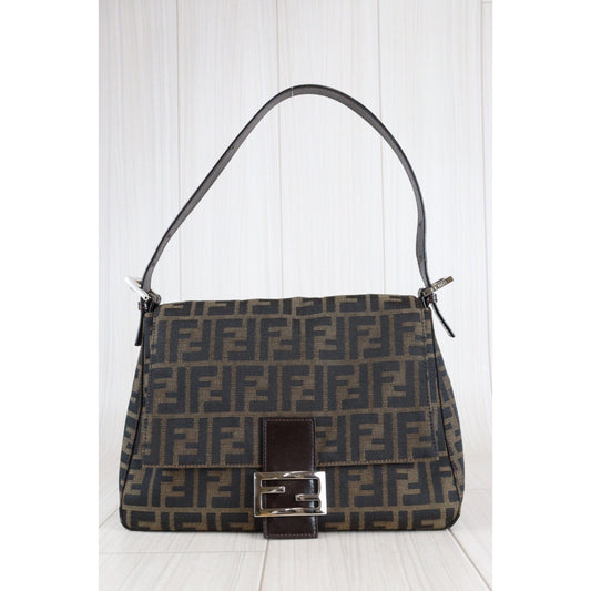 Rank A｜ FENDI Zucca Mamma Baguette Shoulder Bag ｜23012905