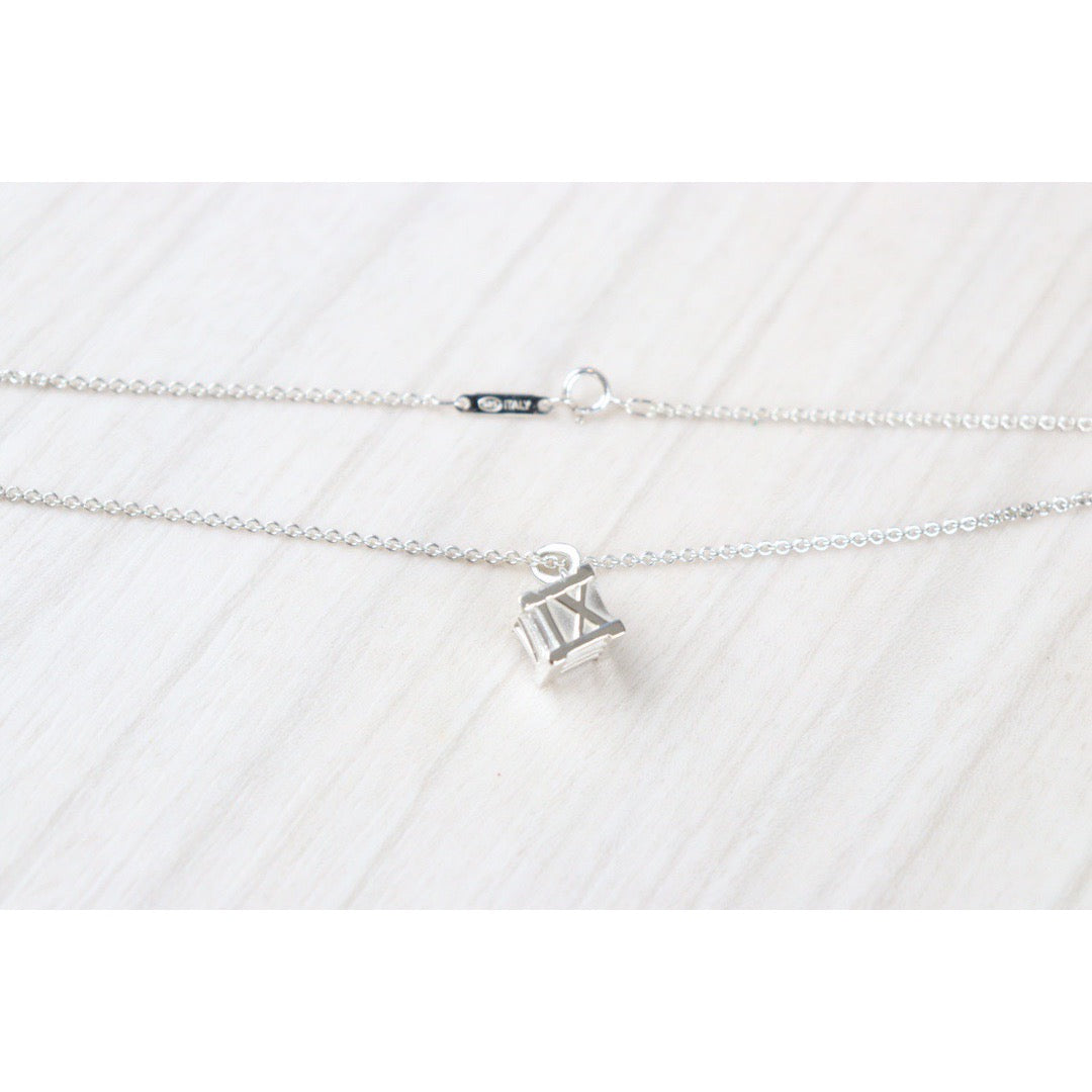 Rank A｜Tiffany & Co. Roman Numeral Square Necklace SV925｜23040606